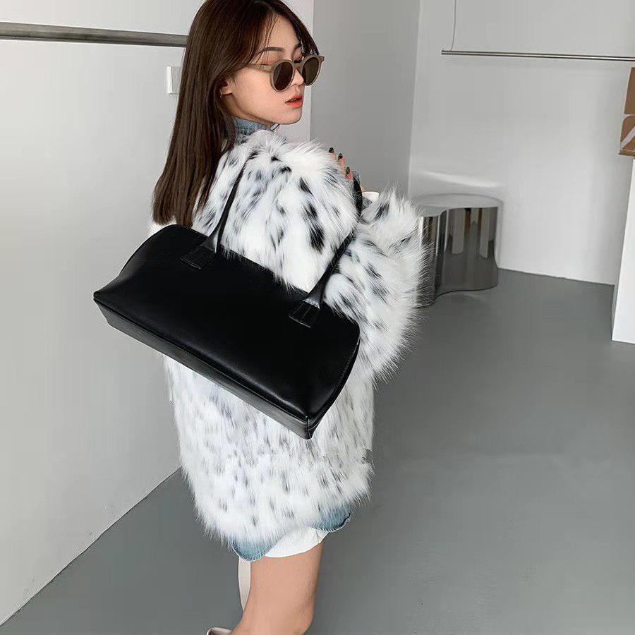 2025 Winter Women's Imitation Fox Fur Spotted Cardigan – Short, Thick, Furry Overcoat