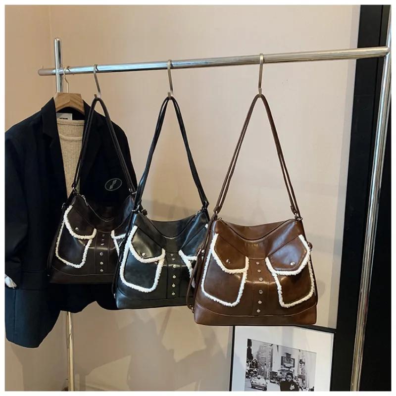 Wunderschöne PU-Umhänge- und Crossbody-Taschen mit großem Fassungsvermögen, neuer Winterstil, modische Rucksäcke für Damen, lässige Mode