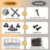 252pcs M6-1.0 M8-1.25 Flange Hex Head Bolt Nut Washer Kit 10.9 Grade Alloy Steel Black Zinc Plated