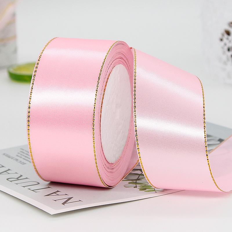 4cm Christmas Gift Wrapping Satin Ribbon for Wedding Party Decoration, Length: 22m