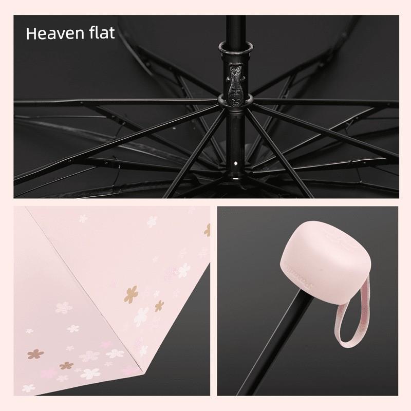 Paradise Umbrella Sun Protection UV Protection Sun Umbrella Sun Umbrella Light Small Portable Folding Umbrella Women Dual-Use Student