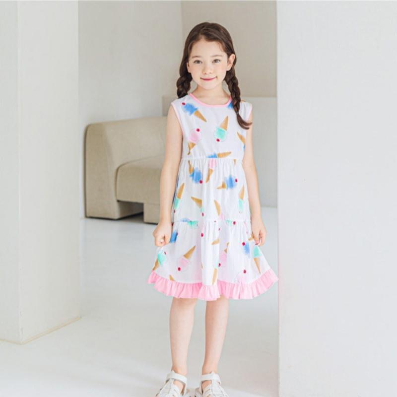 Lilyputty Color Cone Dress  White 