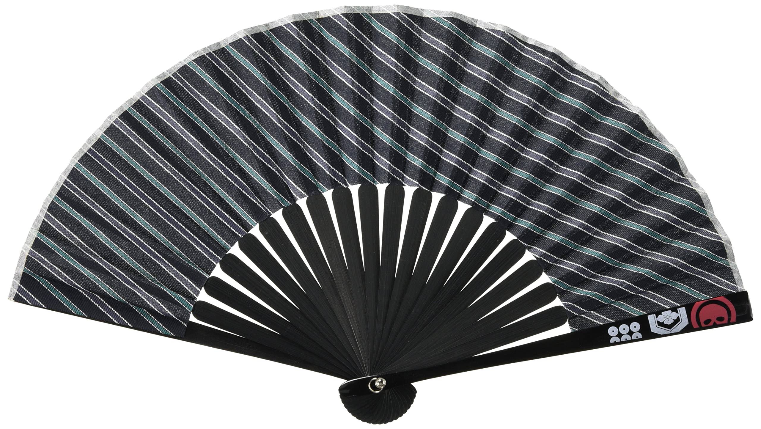 

Onishi Ken Manufacturer Fan Rib Print Fan 18cm Skull Crest Ripple 66-132