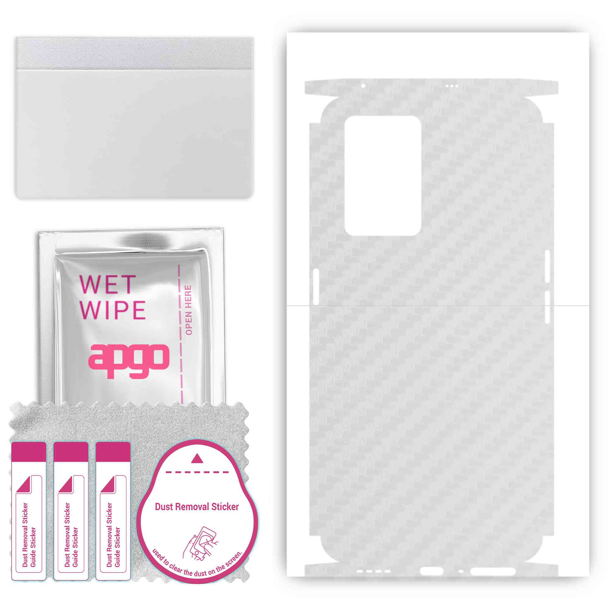 

apgo Protective Skin Sticker for the back+sides compatible with Realme GT Neo3, Full Wrap Film, Foil, Vinyl - Pattern Transparent Carbon
