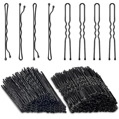 100 Pcs/Bag 5Cm/6Cm U Shaped Alloy Hairpins Waved Hair Clips Simple Metal Bobby Pins Barrettes Bridal Hairstyle Tools Hair Pins