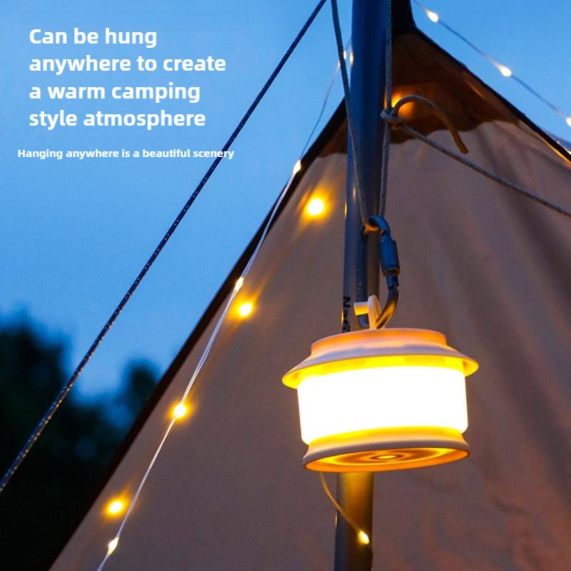 20 Meters Camping Tape Light with Waterproof LED Outdoor Tent Light String Festive Atmosphere Light, Garden Decorative Light