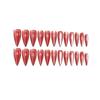 Almond-Shaped Wine Red Cat Eye Press-On Nails - 24-Piece Set