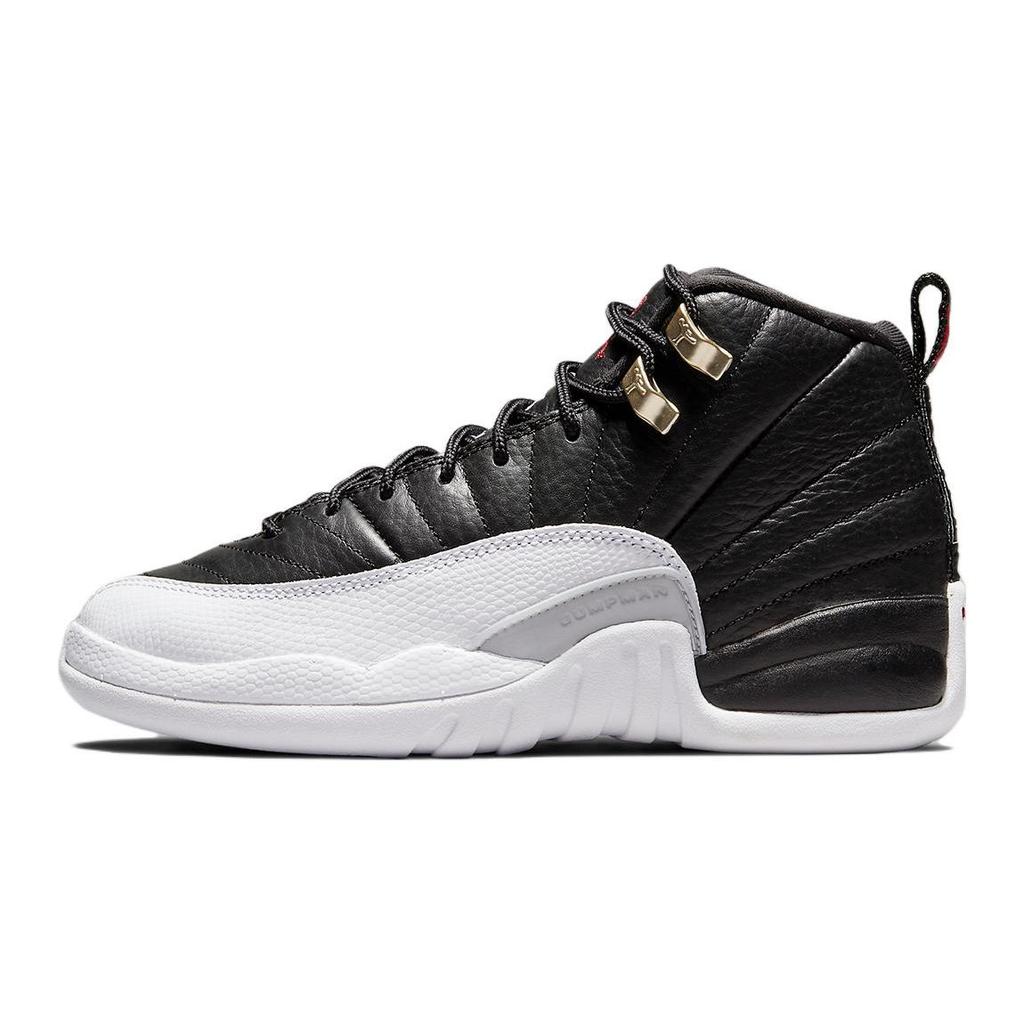 Air Jordan 12 Retro GS Playoff 2022 Kids Sneakers Black Varisty-Red White 153265-006