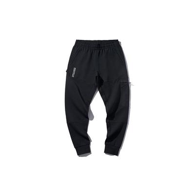 Li Ning Badfive Basketball Series Knitted Cuffed Casual Sports Pants Men Bottoms New-Standard-Black AKLQ075-2