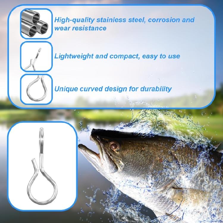 Quick Change Lure Clip for Hook Lures Fly Fishing Snap Stainless Fishing Connector Lure Change Clip