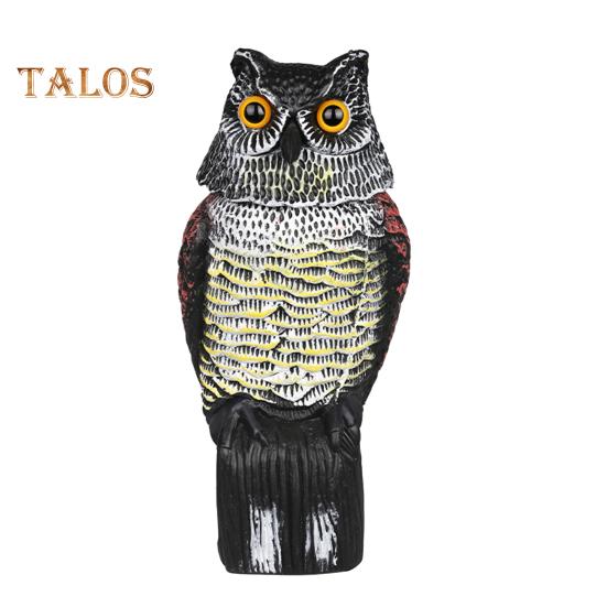 

Садовая сова, пугало, устойчивое к атмосферным воздействиям, с вращающейся на 360 градусов головой, отпугивающая птиц и белок статуэтка совы для отпугивания птиц на крыльце патио A