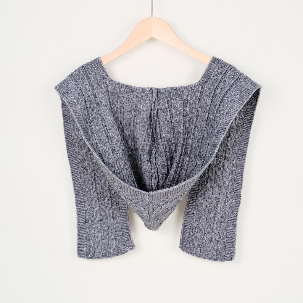 Women's Korean Knitted Hooded Shawl Vest - Casual Solid Color Layered Outerwear