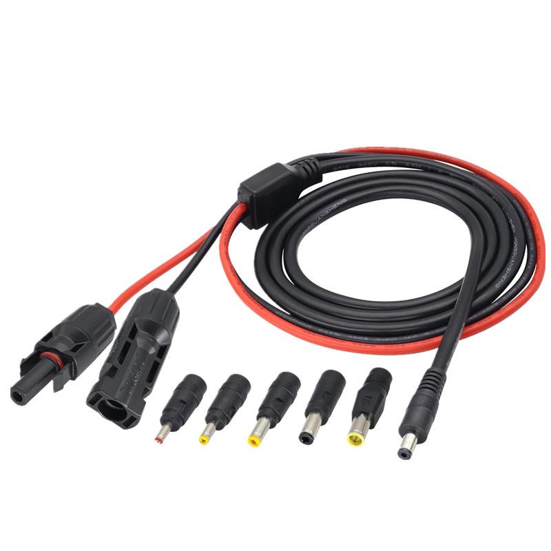 

Сонячний кабель 18AWG з роз ємом MC4 на DC-адаптер (5521/7909/6530) MC Cable + 5 Adapters