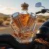 V-Twin Engine Whiskey Decanter High Borosilicate Glass Wine Bottle Decorative Spirits Carafe