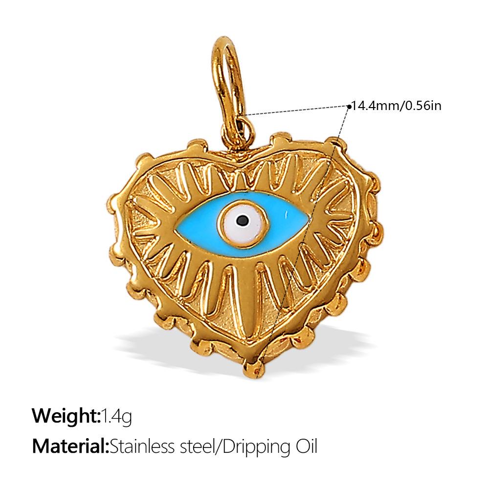 Cross-border Rhinestone Evil Eye Stainless Steel Pendant & Keychain Bracelet Collection