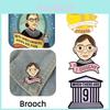 European And American Cartoon Kingsberg Dissent Judge Ruth Bader Ginsburg Brooch Pin