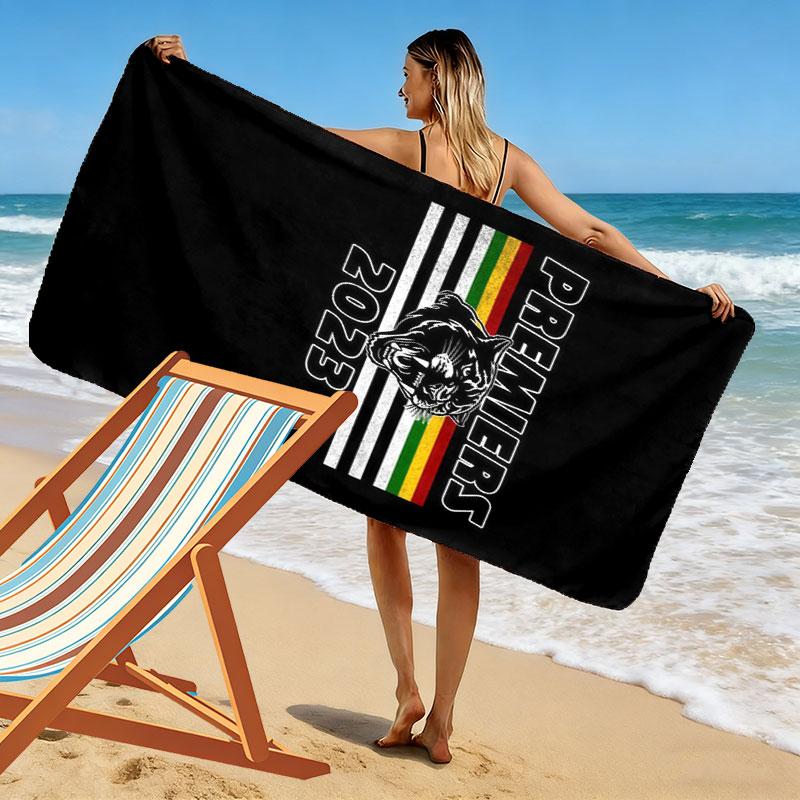 Penrith Panthers Legacy Print Beach Towel, Large Soft Quick Dry Towel for Beach Camping Swimming