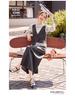 2025 Spring Elegant Long Sleeve Shirt, Vest, and Long Dress Three-Piece Set - SX3095