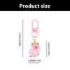 5Pcs/set Glow In The Dark Capybara Keychain for Key Organization and Bag Decoration Hanging Ornament Keyring Decors