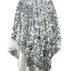 1yards 5+18mm Silver Shiny Beaded Fabric for DIY Sewing Stage & Costume Dress Background Clothing Supplies Handmade DIY Etc.