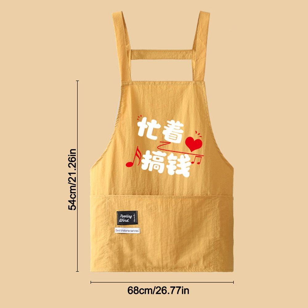 Cross Back Kitchen Apron Waterproof Restaurant Uniform Creative Cooking Baking Bibs  for Women