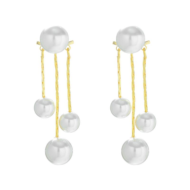 S925 Silver Pearl Long Tassel Earrings | Korean Fashion Temperament | Anti-lost Simple Thread Design