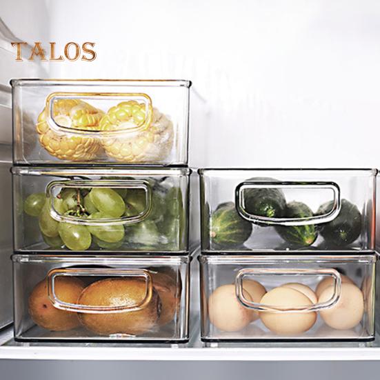 Refrigerator Food Storage Rack Food Grade Material Temperature Resistant PET Useful Itchen Countertops Food Storage Bins for Kitchen