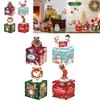 Christmas Themed Pattern Paper Box Set Holiday Decoration Props For Family Gatherings