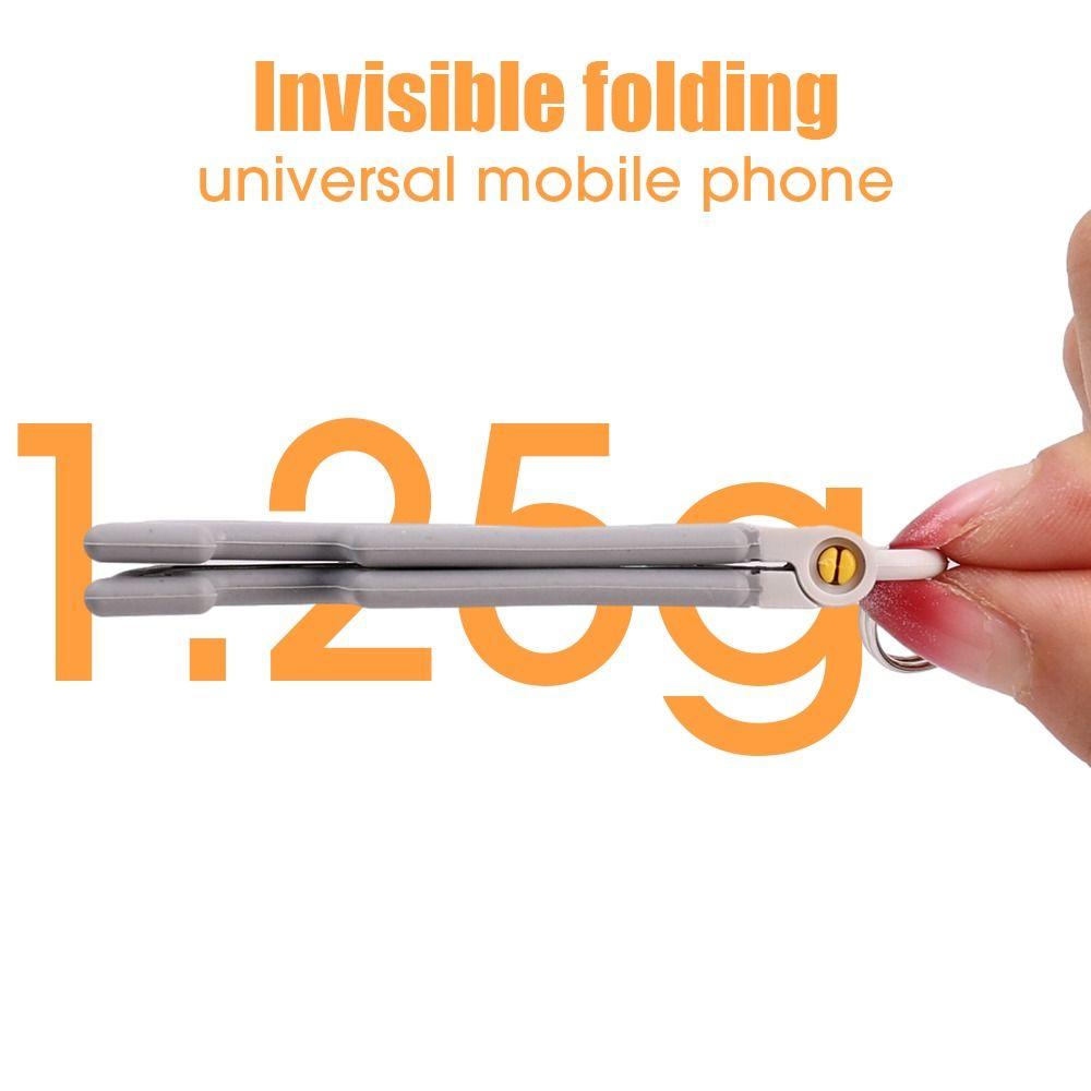 Foldable Desk Phone Holder Keychain ABS Mini Keyring Desk Cellphone Support Pendant Accessories