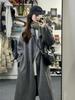Women's Minimalist Woolen Coat - Double-Faced Cashmere, Long, Thickened, 2025 Autumn/Winter Collection