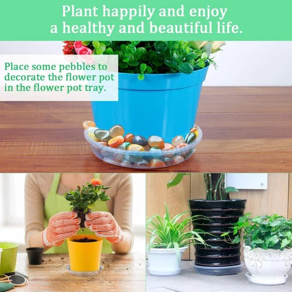 Balcony Gardening Plant Saucers Decorative Ball Flower Pot Tray Water Catcher Soil Catcher Stable Base Stackable Design