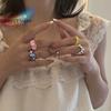 Process Girl  Gift Stripe Opening Ring Ins Style Niche Design Fashion Jewelry Women Ring Korean Style Ring Vintage Ring