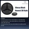 For Mercedes Benz B C GLK-Class 2008-2014Chrome Silver And Gloss Black OE Style Front Grill Star Emblem Chrome Logo Badge