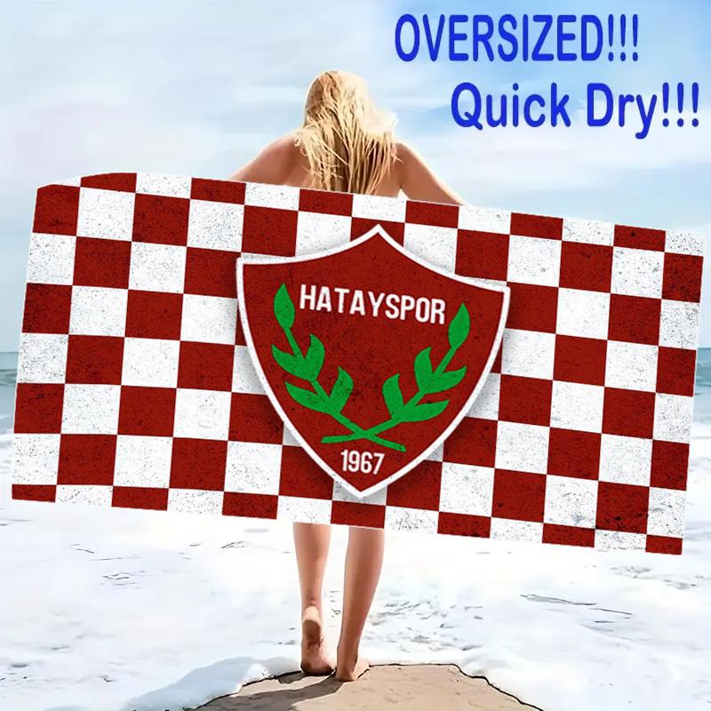 Hatayspor Print Beach Towel, Large Soft Quick Dry Towel for Beach Camping Swimming