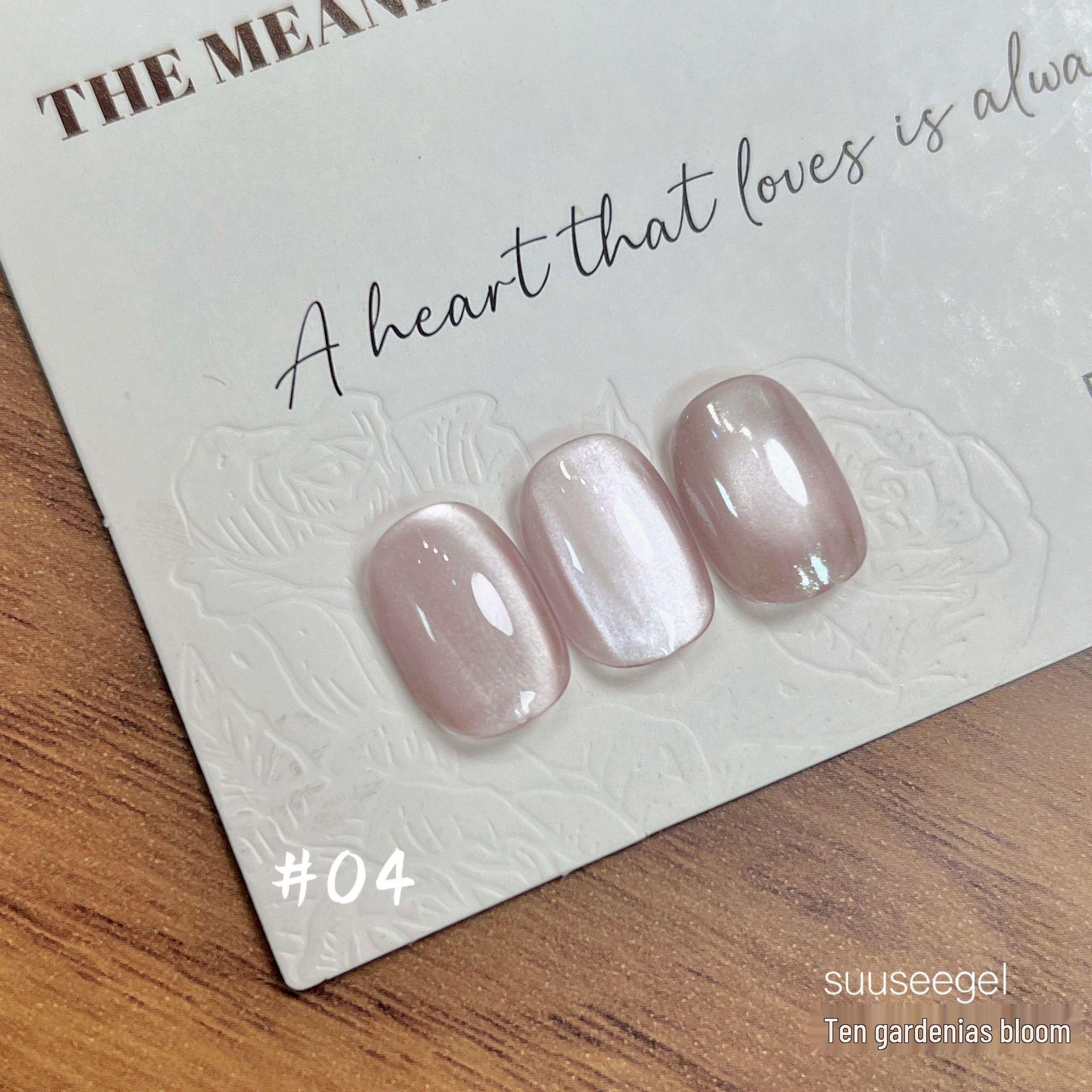 

Gardenia Blooming Series: 10-Color Flash Crystal Stone & Moonlight Cat Eye Gel Nail Polish