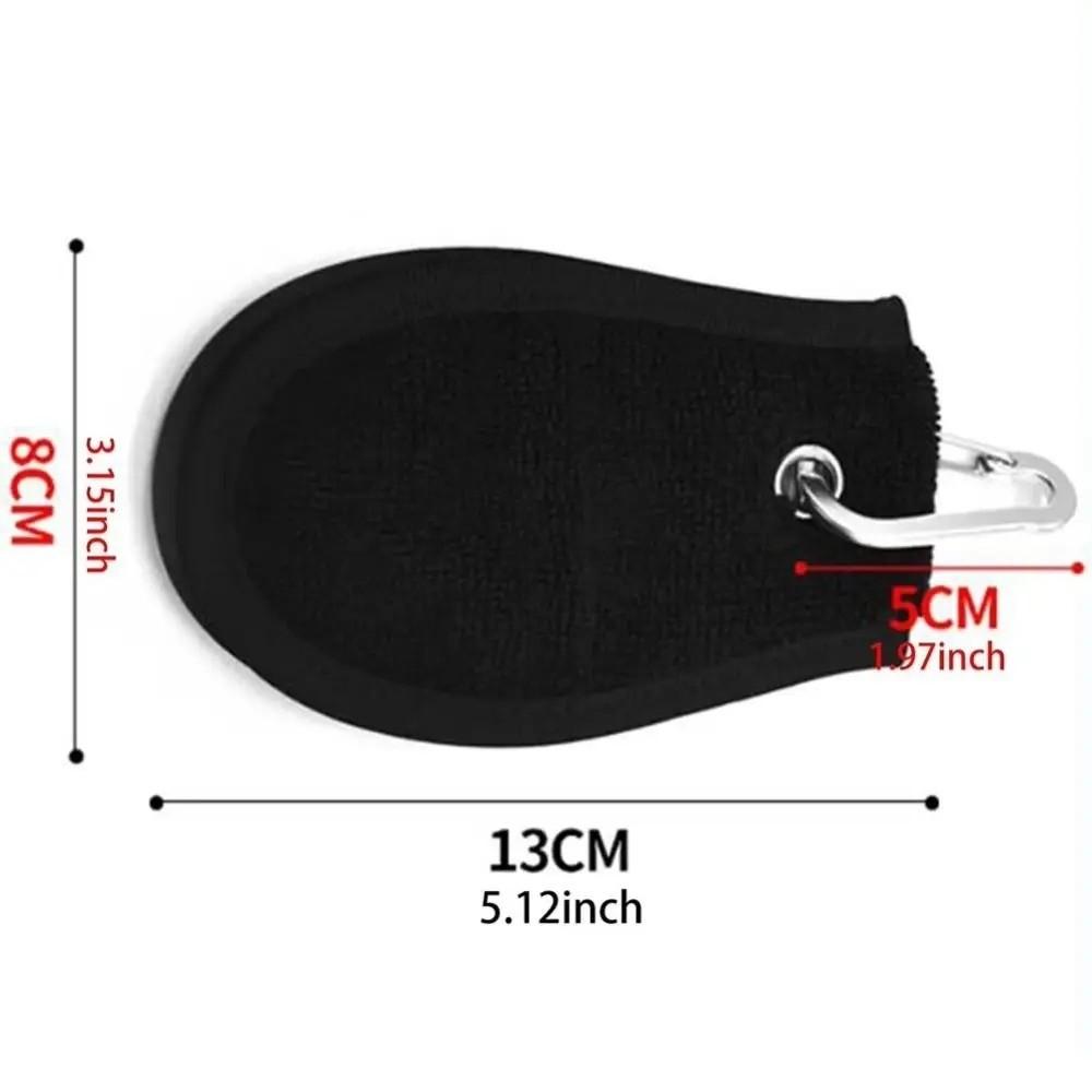 Soft Microfiber Golf Ball Cleaning Towel Water Absorption with Carabiner Hook Golf Wipe Cloth Portable Golf Cleaning Tools