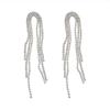 2024 High-End Full Diamond Tassel Earrings for Women - Elegant Evening Dangle Jewelry