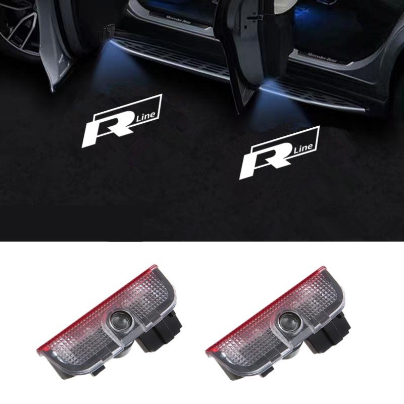 For VW Car Door Welcome Light Logo Projector Lights Accessories for Volkswagen Golf R Rline Tiguan Touareg Polo GTI CC Passat