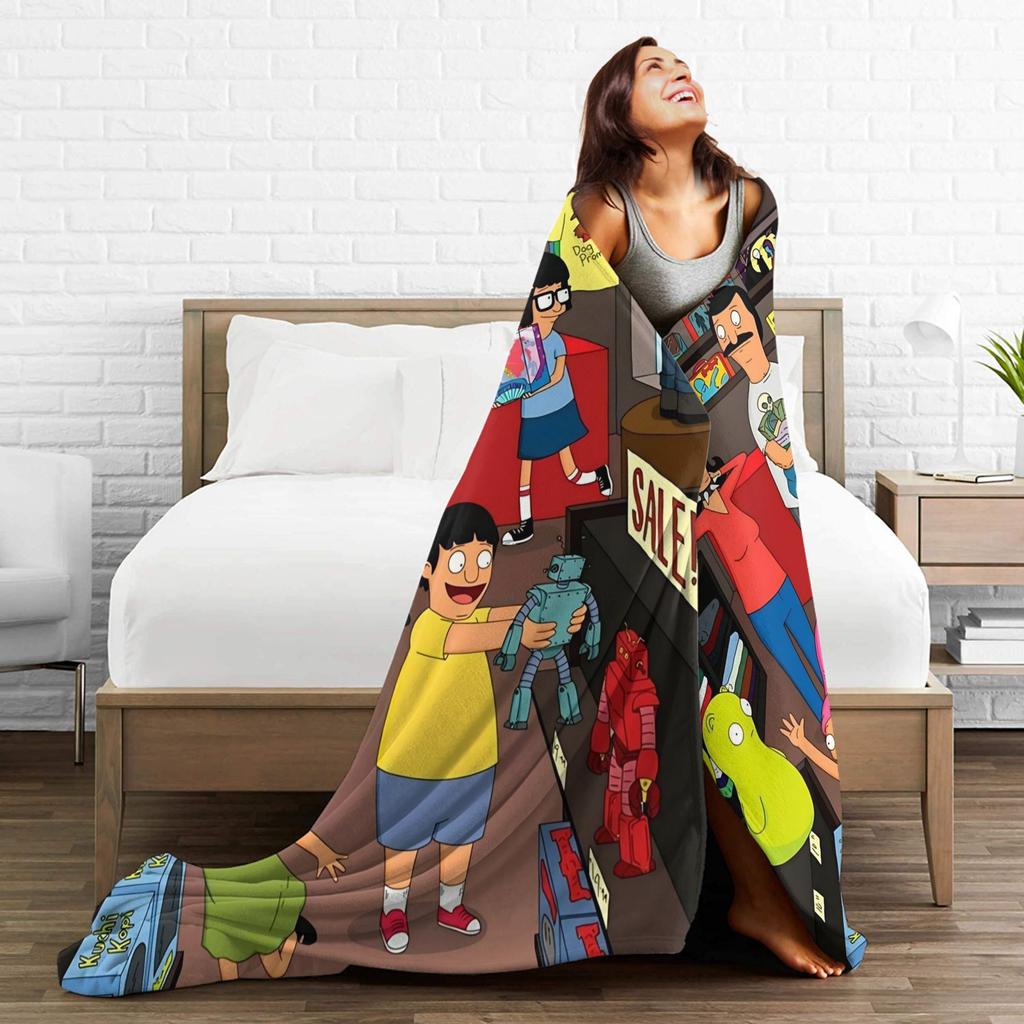 B-Bob Burgers Thanksgiving  Blanket Multiple Sizes Super Soft Cozy  Throw Blankets for Sofa Couch and Bed