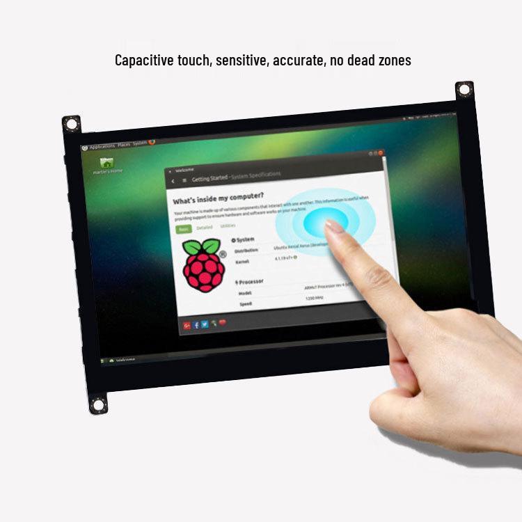 5-Inch Capacitive Touch Display for Raspberry Pi, HDMI/VGA, 800x480 Resolution, Industrial Control