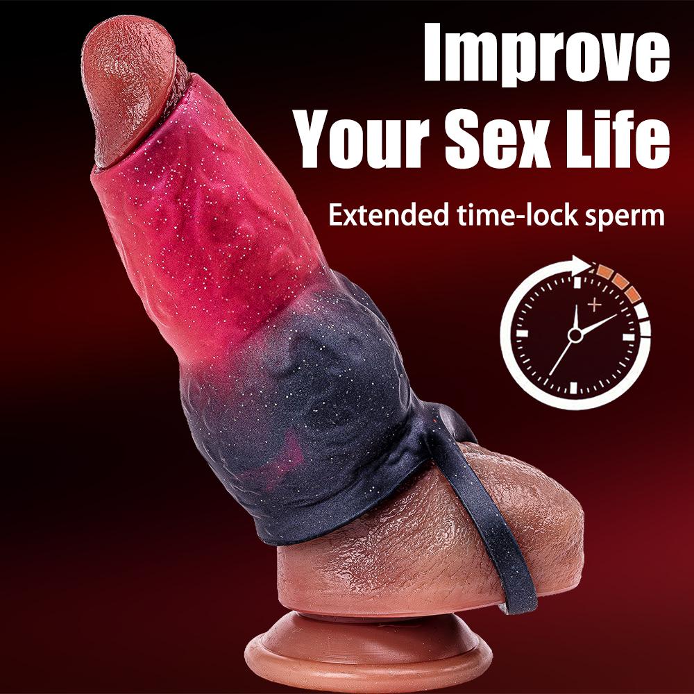 Cock Ring Gourd Penis Sleeve Semen Lock Delay Ejaculation Extender Penis Erection Intimate Couple Male Adult Sex Toys For Men Enhancing Intimate Goods