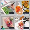 Borrence Nylon Paint Brushes with Different Sizes Wooden Handles Painting Brush Tools for Acrylic Oil and Watercolor Drawing