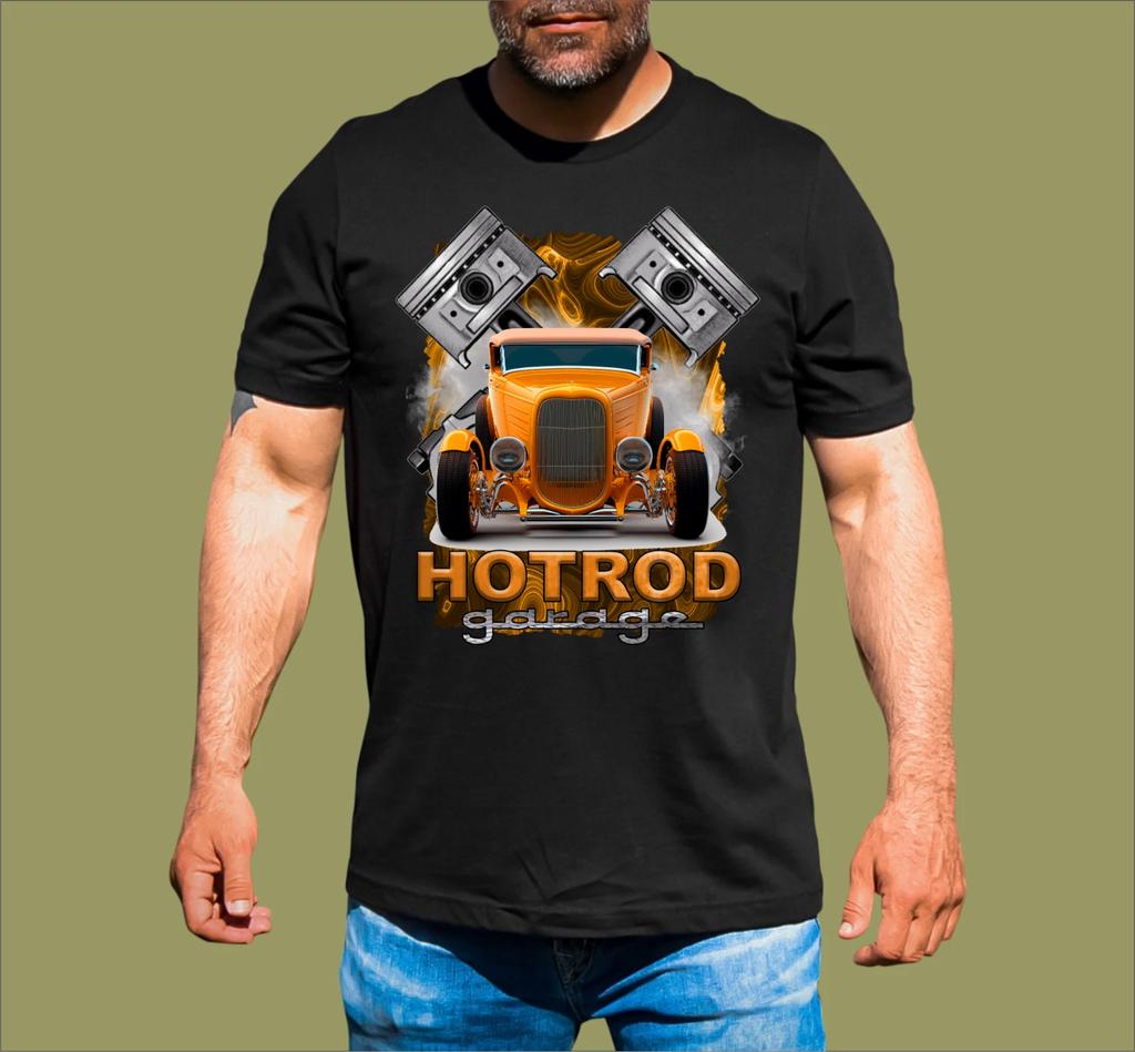 HOT ROD GARAGE. T-SHIRT