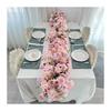 Uflower Atficial White Flower Row Runner Elegant Artificial Center Stage Background for Wedding Party Home Decoration