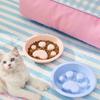Dopamine Paw Print Non-Slip Slow Feeder Bowl - Cute Anti-Choking Pet Plate