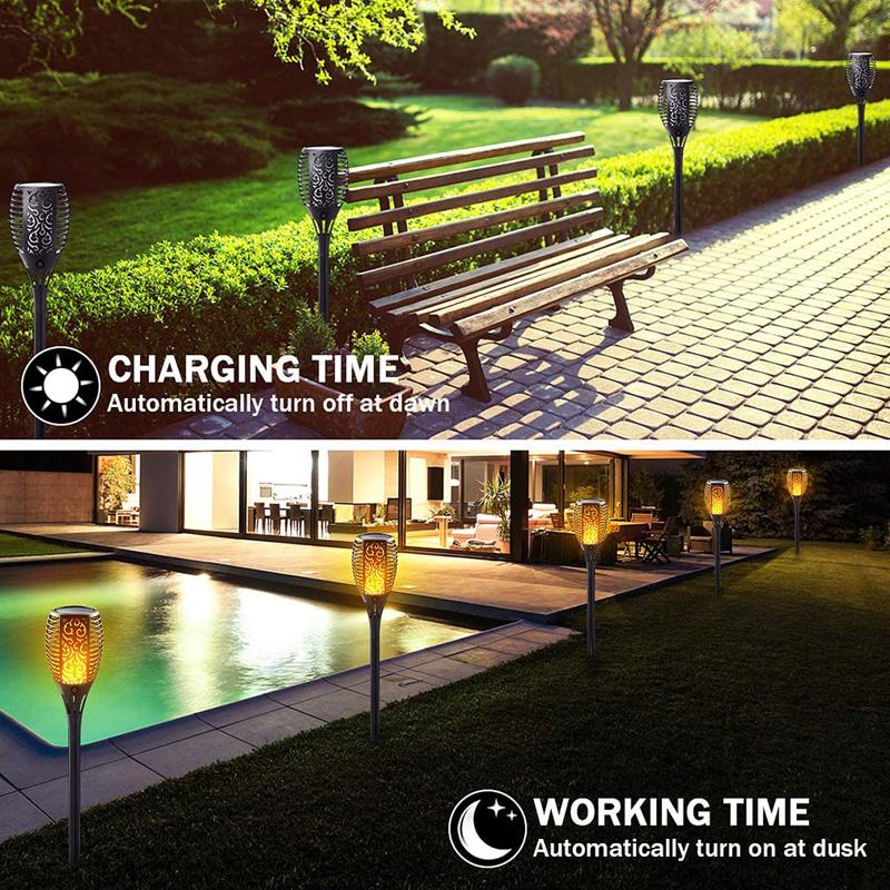1pcs Solar Flame Ground Plug Light, 12led Torch Light, Outdoor Courtyard Garden Decoration Landscape Light, Waterproof Lawn Light