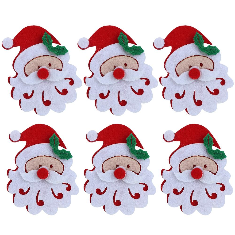 20PCS/Bag Merry Christmas Ornament Cloth Patch DIY Santa Claus Elk Snowflake Pattern Christmas