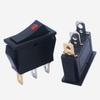 mxuteuk 8pcs 12V Illuminated Rocker Switch Toggle Power SPST ON-Off Switch Snap-in 3 Pin 2 Position Red Yellow Green Blue LED Light, Use for Car Auto