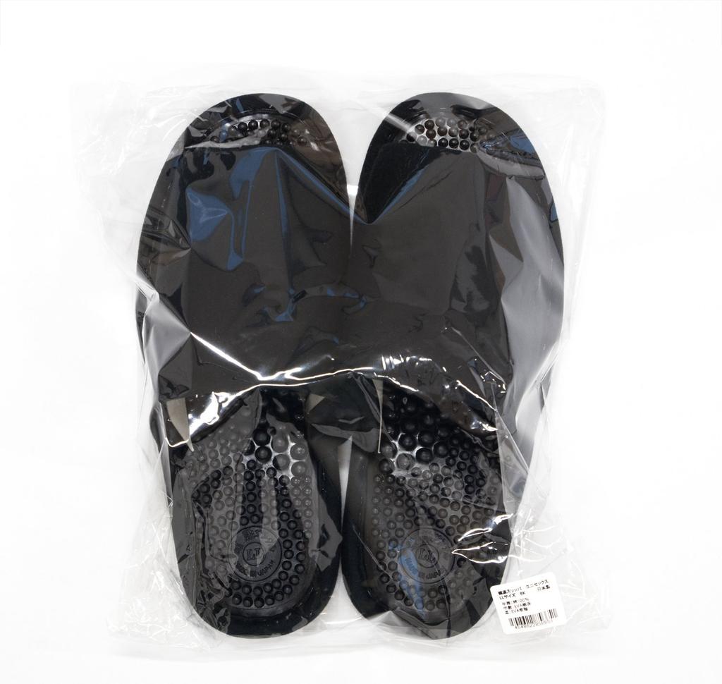 Oka Washable Health Slippers, Unisex, LL Size (Fits Feet 25.5cm-26.5cm), Black