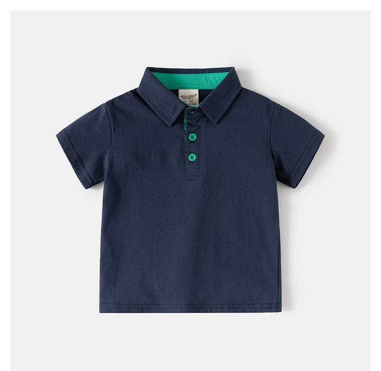 Children's Summer 2026 Boys' Short Sleeve Polo Shirt & Shorts Two-Piece Set